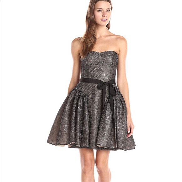 bcbg faux croc metallic dress